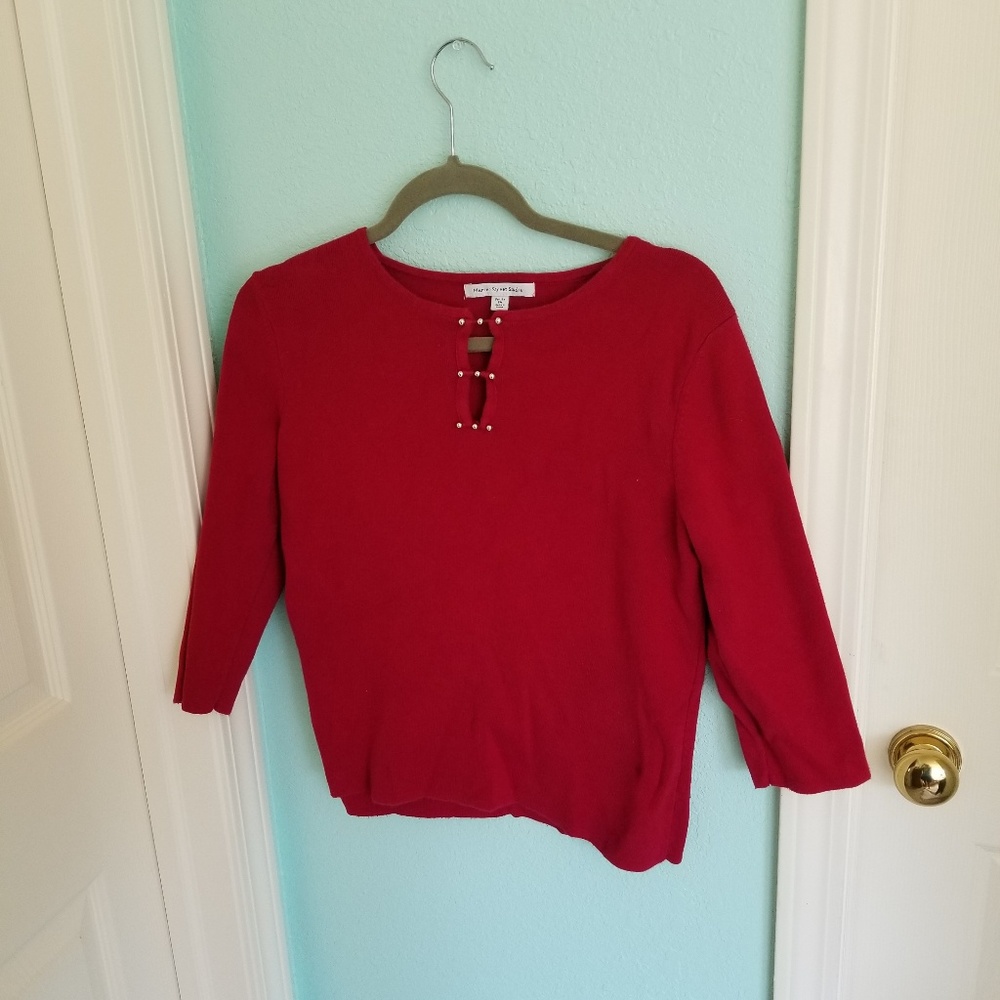 CLEARANCE!!! Red sweater.  Size PetiteM.